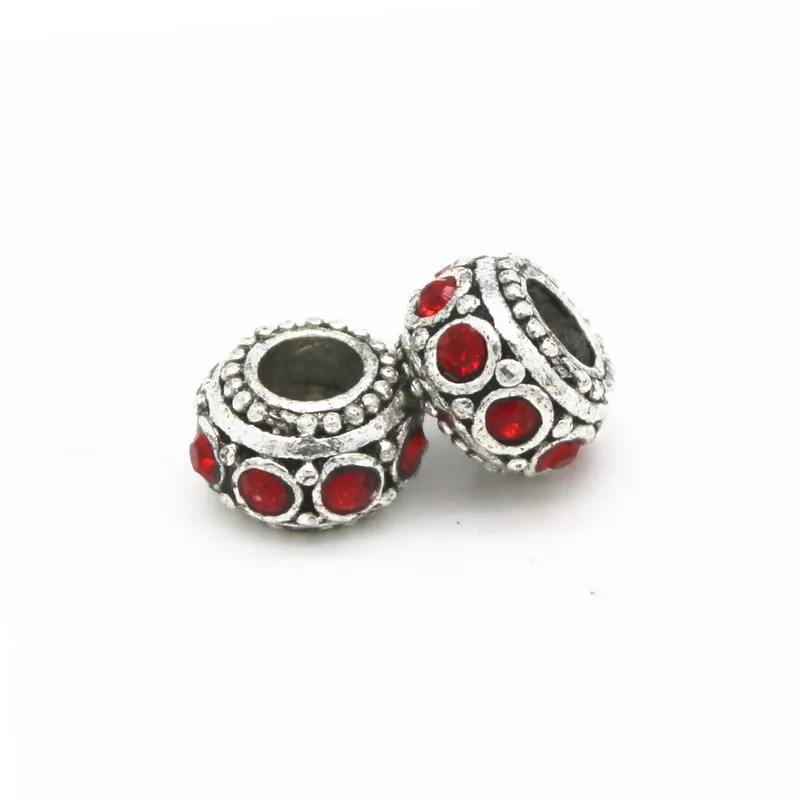 Бесплатная доставка 1 шт. Серебряная бусина с леской из кристаллов