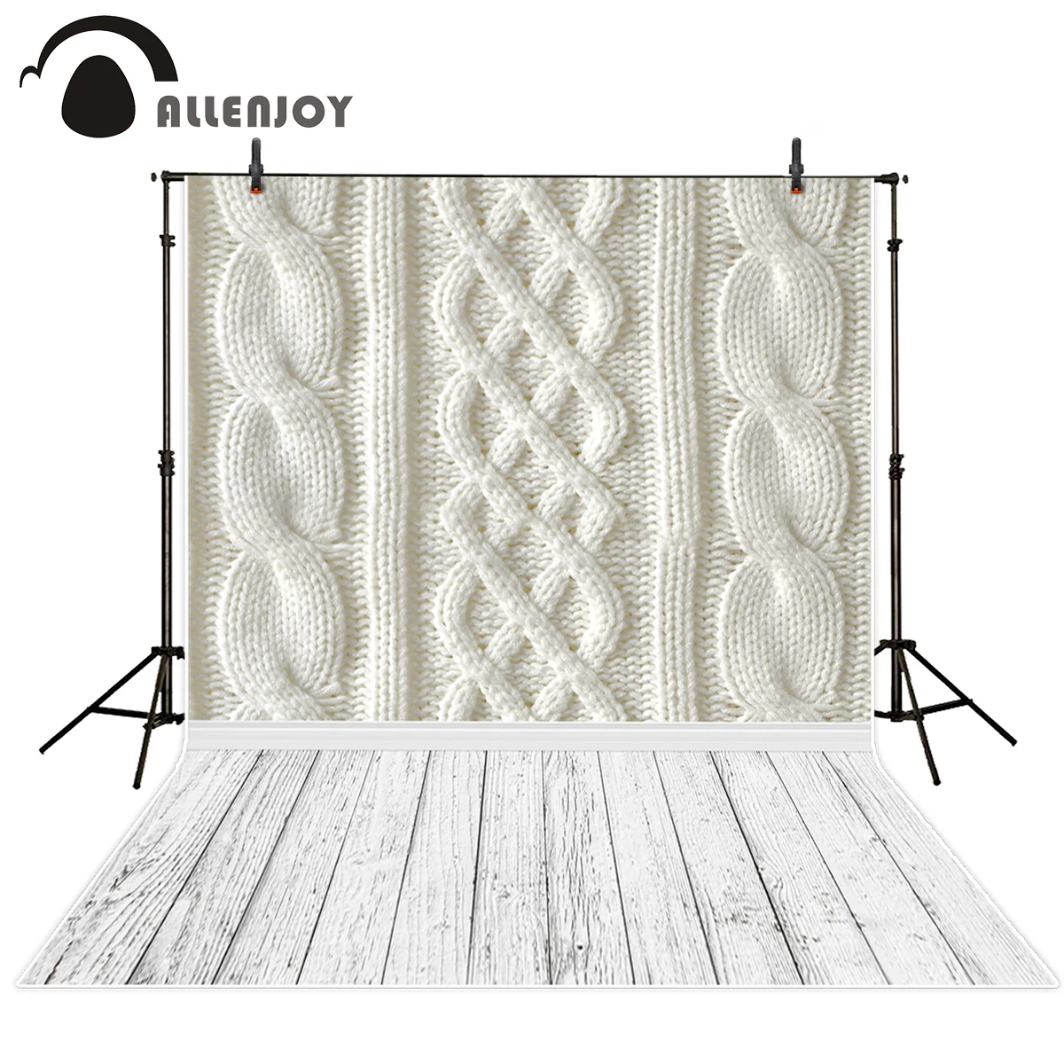 Allenjoy фоны для фотосъемки с узором из белой шерсти и деревянным полом Виниловый
