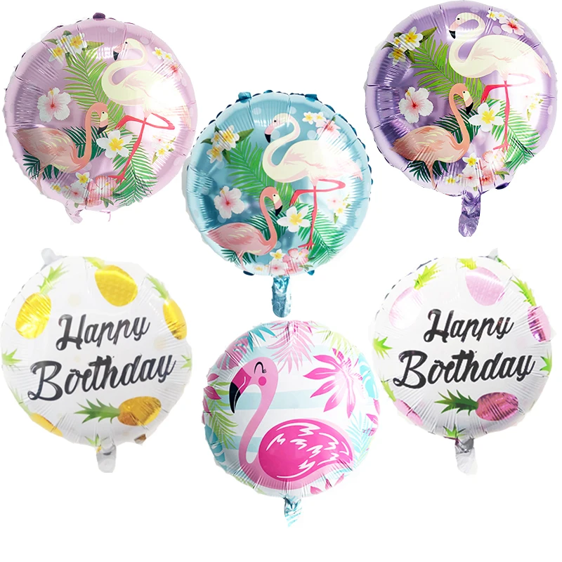 Гавайская тема воздушные шары Фламинго/ананас/фольгированный воздушный