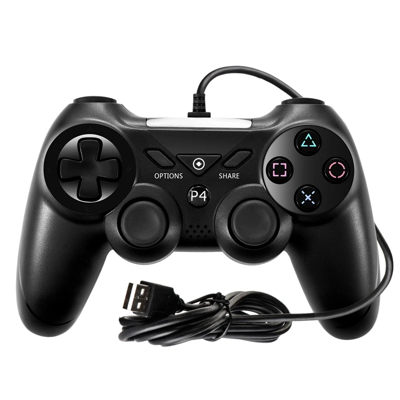 Проводной геймпад 2 метра длинная Вибрация без тачпада и гироскопа поддержка