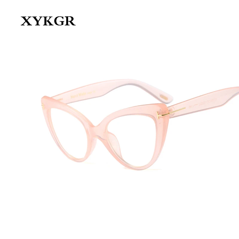 XYKGR, новинка, модные, индивидуальные, кошачьи глаза, трендовые, плоские, зеркальные, для девушек, оптические, компьютерные очки, оправа, для девушек, прозрачные линзы, очки