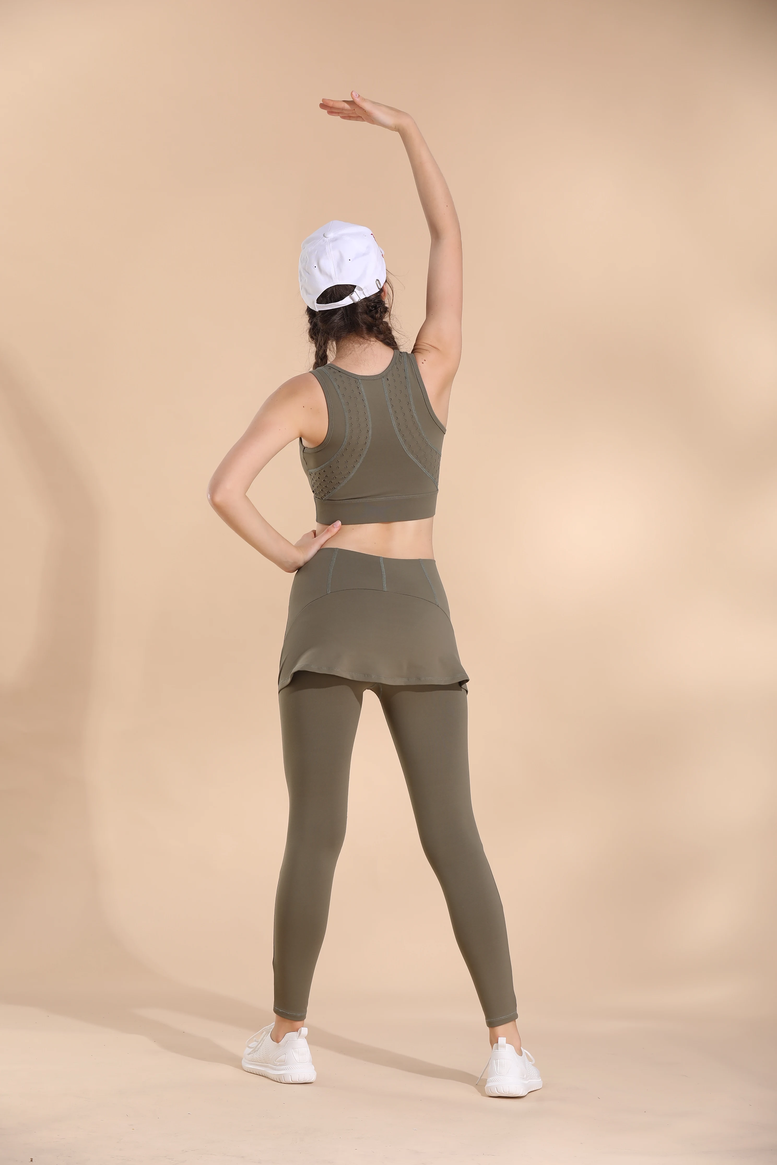 Энергии бесшовные леггинсы бюстгалтер на бретельках комплект из 2 предметов