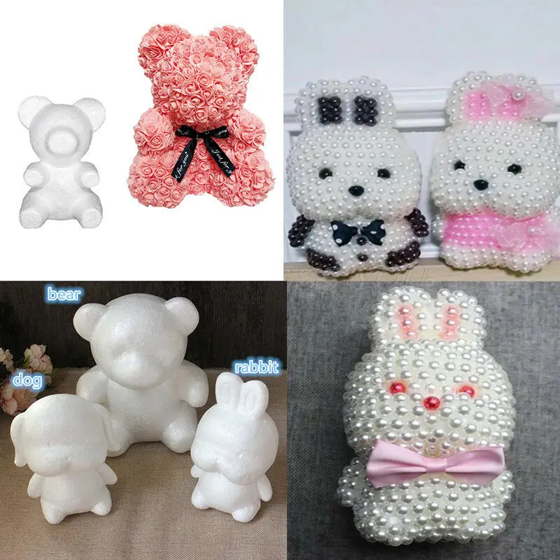 Кролик Медведь Сердце моделирование пенополистирол пенопласт ремесло DIY подарки на день Святого Валентина