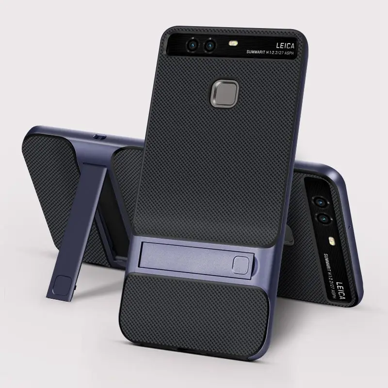 Чехол для huawei P9, 5,2 дюймов, TPU+ PC, 2 в 1, чехол для телефона s, ультра тонкий, подставка для телефона, для huawei P9, EVA-L09, EVA-L19, чехол для EVA-L29 - Цвет: GW Blue