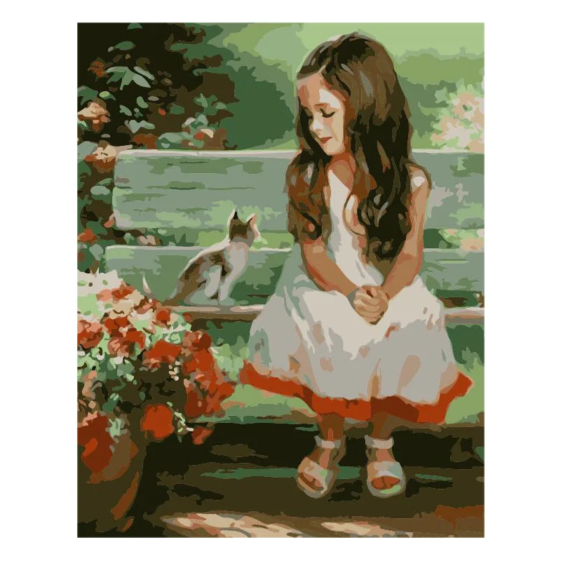 Для маленькой девочки и милого кота сделай сам краска для раскрашивания по