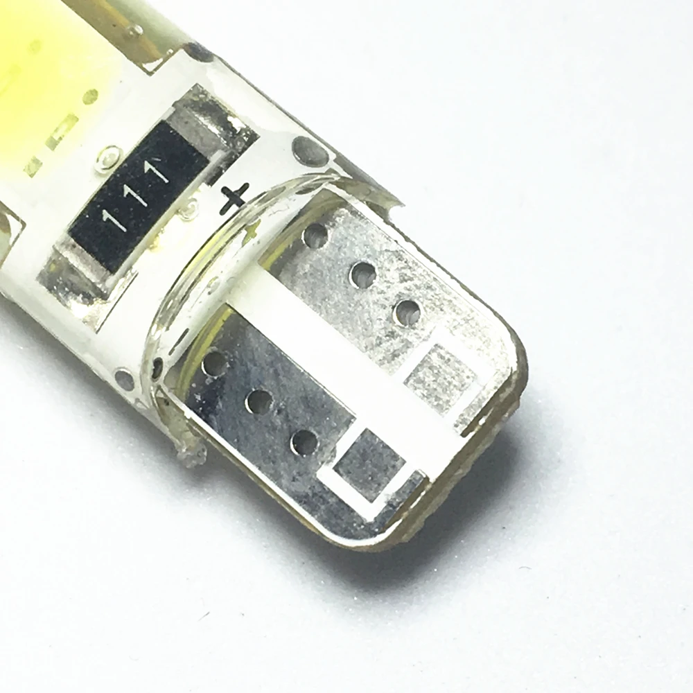 1 шт. T10 W5W LED 194 2825 WY5W COB авто парковочная Лампа 501 силиконовая оболочка для чтения