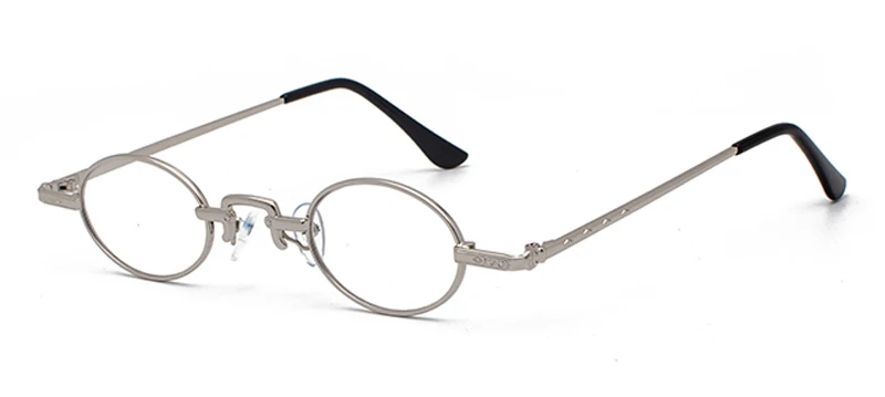 silver with clear Peekaboo, маленькие круглые солнцезащитные очки для женщин, Ретро стиль, золотая металлическая оправа, Винтажные Солнцезащитные очки для мужчин, унисекс, красные, черные, УФ 400 - Цвет линз: silver with clear