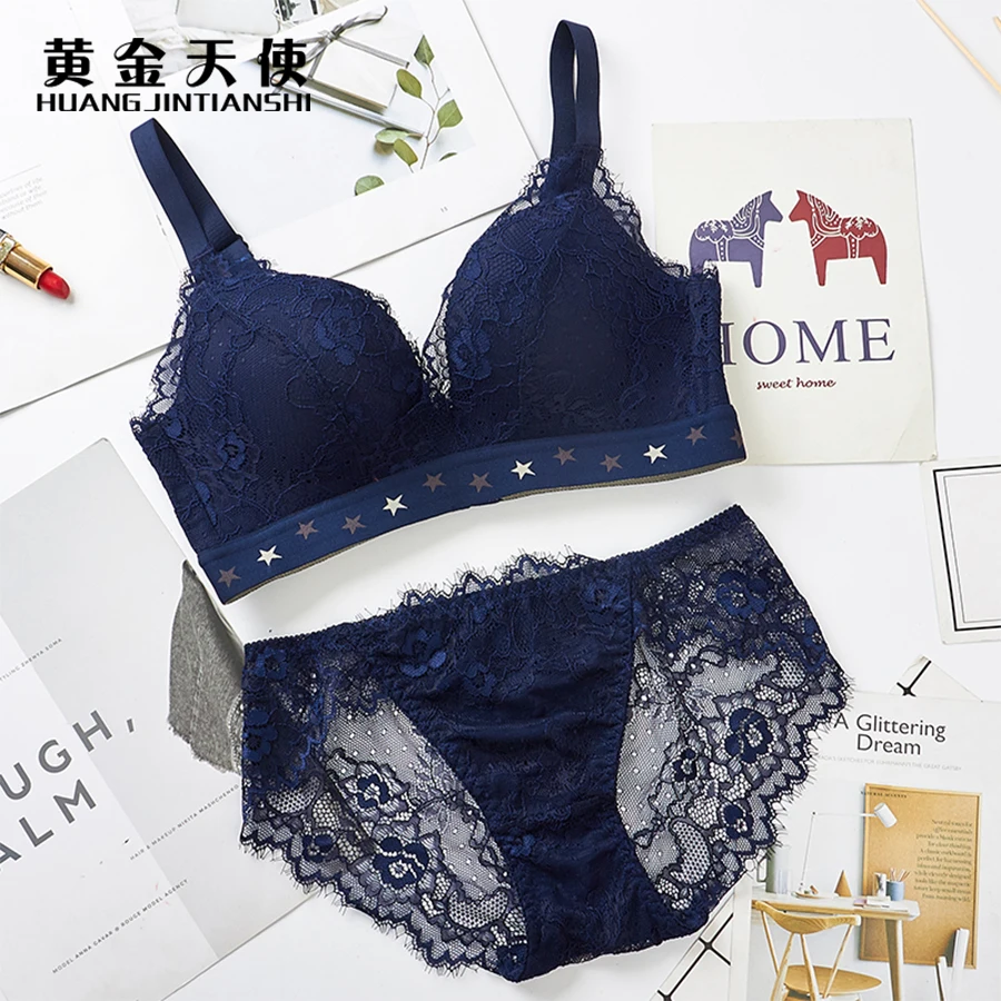 Пикантные Lucky бюстгальтер со звездами Для Женщин Кружевной без косточек