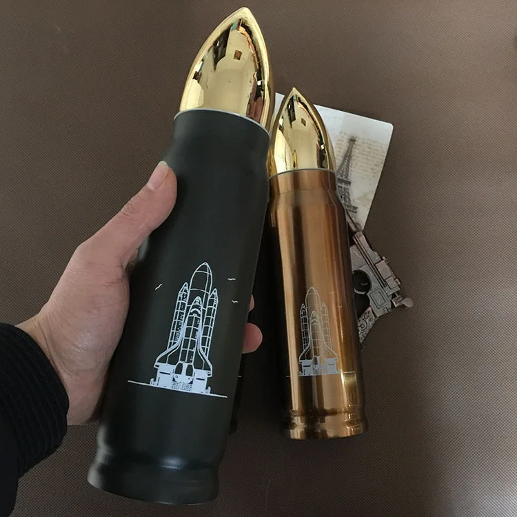 350 500 мл творческая пуля из нержавеющей стали Вакуумная фляжка портативное