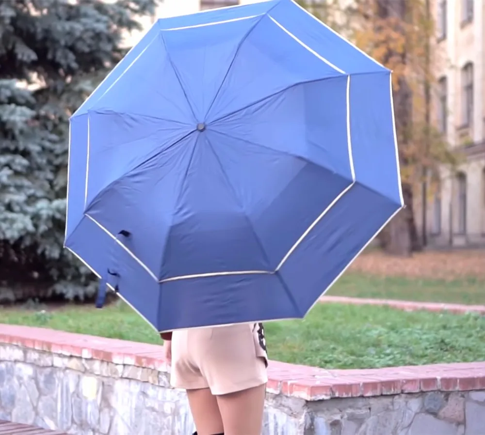 2 шт./лот 112 см Видимый двухслойный складной автоматический открытый мини-зонт для