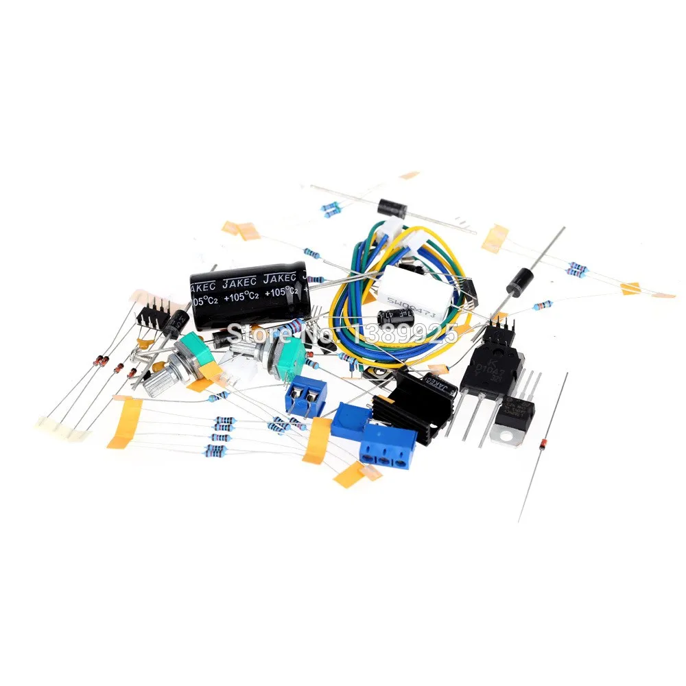 

5sets/lot Red 0-30V 2mA-3A Continuously Adjustable DC Regulated Power Supply DIY Kit for school education lab