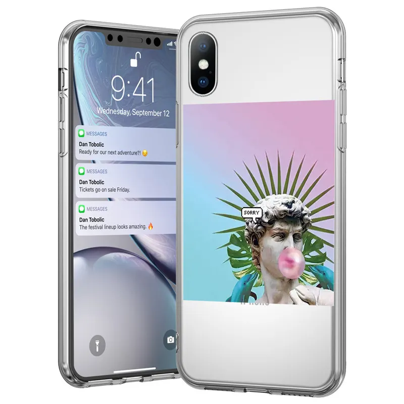 6435 Чехол для телефона Ottwn с забавными рисунками для iPhone 11X7 8 6 6S Plus XR XS 11 Pro Max 5 5S SE с абстрактными буквами, прозрачный мягкий чехол из ТПУ - Цвет: 6435