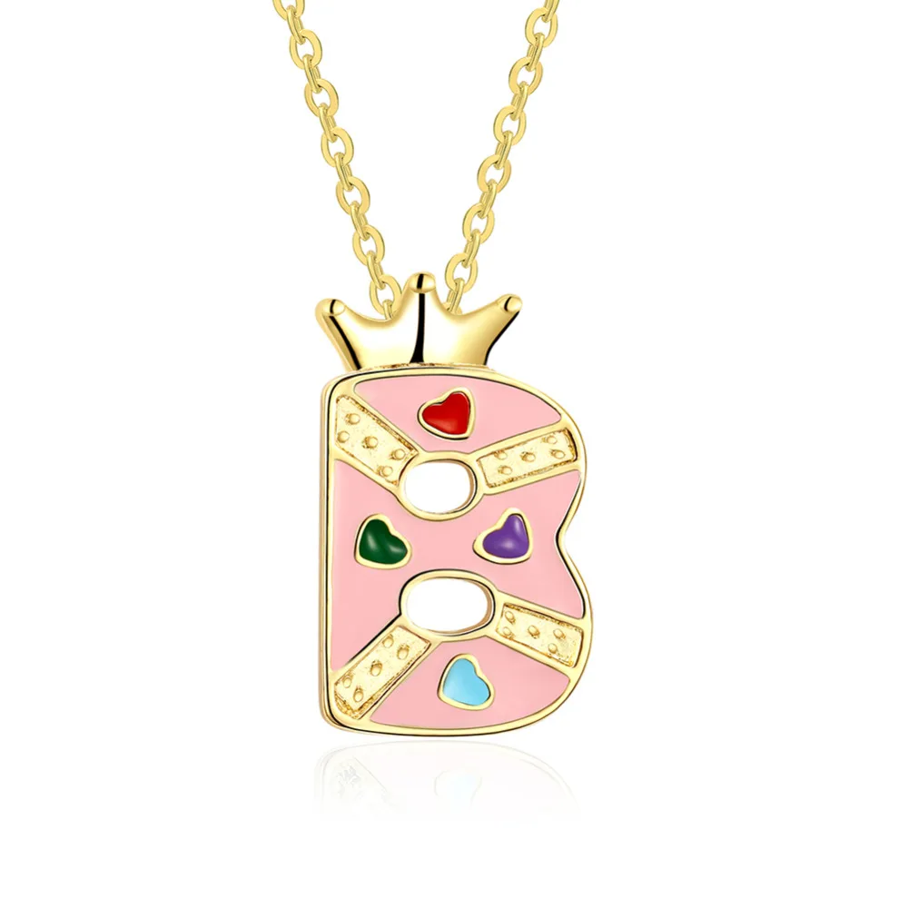 Diylocket золотой кулон ожерелье для женщин металла милый Новая мода Корона розовый