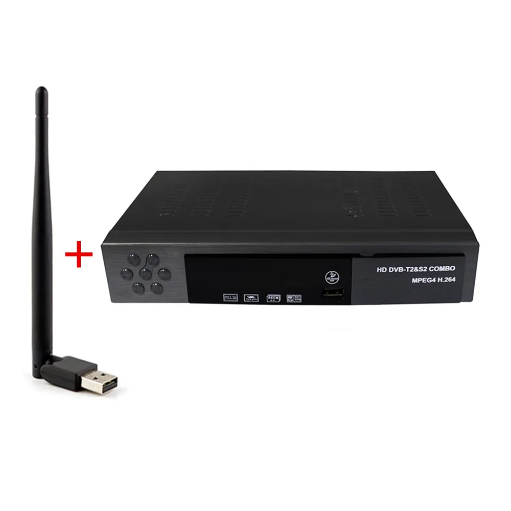 Tv box-WIFI Vmade HD цифровой эфирный спутниковый ТВ приемник DVB T2 S2 комбо ТВ тюнер к получению MPEG-4 DVB-T2 DVB-S2 ТВ коробка Поддержка CCCAM - Цвет: Tv box-WIFI