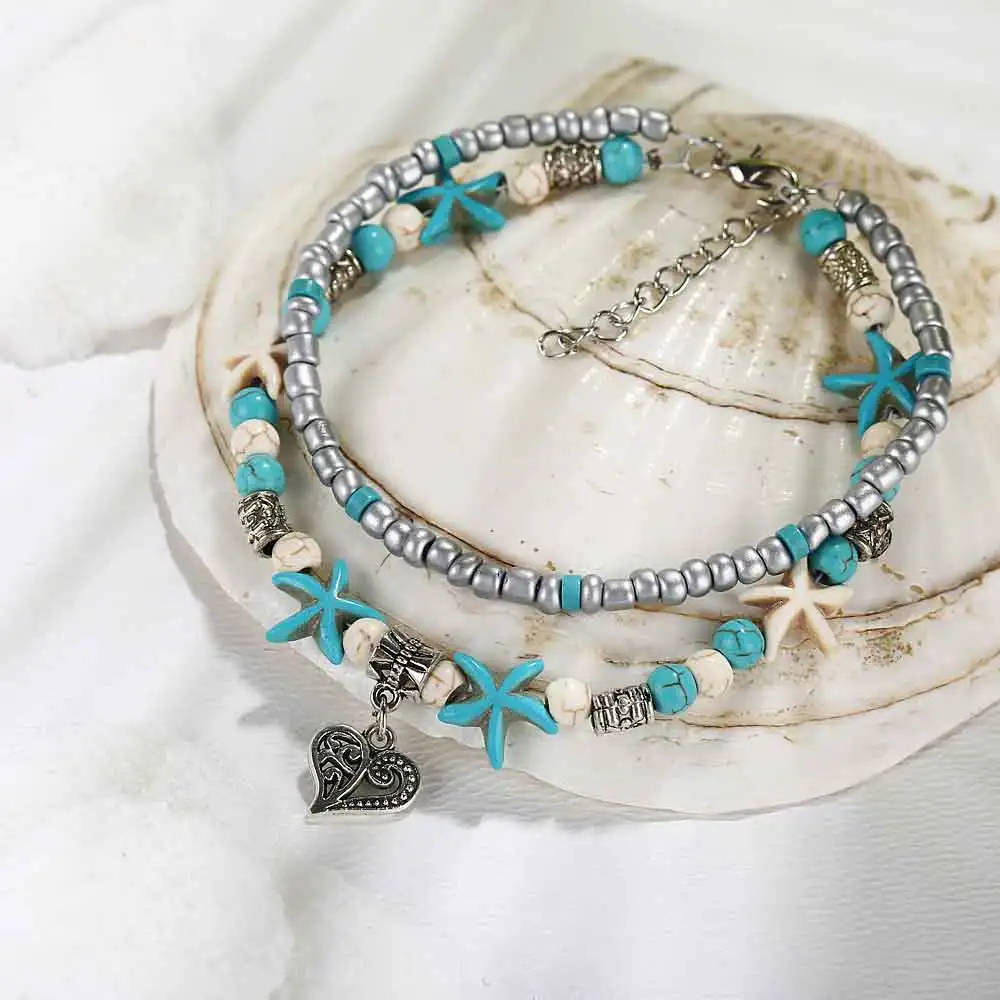 Pomlee Boho sandпляжные ножные браслеты для женщин винтажные Свадебные вечерние