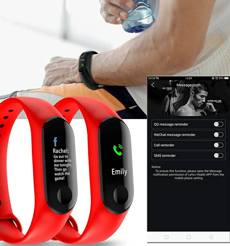 M3 умные спортивные часы для женщин мужчин пульсометр измеритель артериального