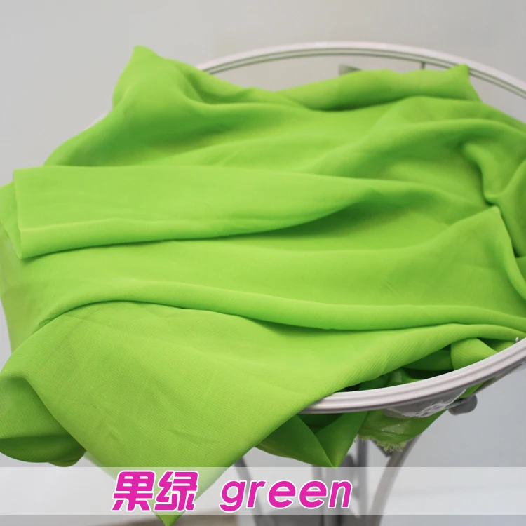 Зеленый шифоновая ткань Свадебные подкладки для одежды юбка 60 &quotв ширину 5 ярдов