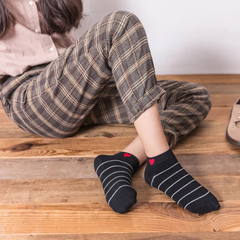 Носки башмачки унисекс милые хлопковые Дышащие ярких цветов с вышивкой лето