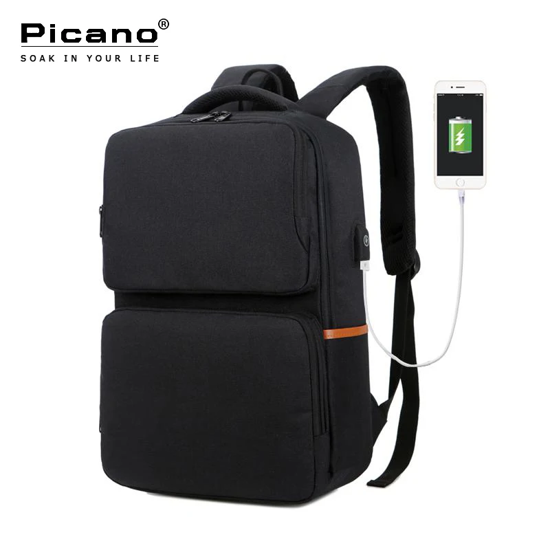 Школьный рюкзак Picano с USB зарядкой для мужчин 15 6 дюйма студенческий женщин