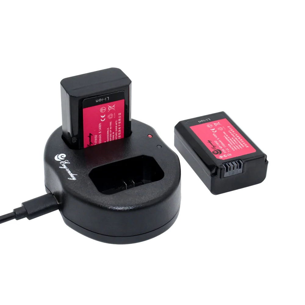2 шт. NP FW50 батарея + USB двойное зарядное устройство для Sony NEX 7 5N F3 SLT A37 A7 5R 6 3 Alpha 7R II|np