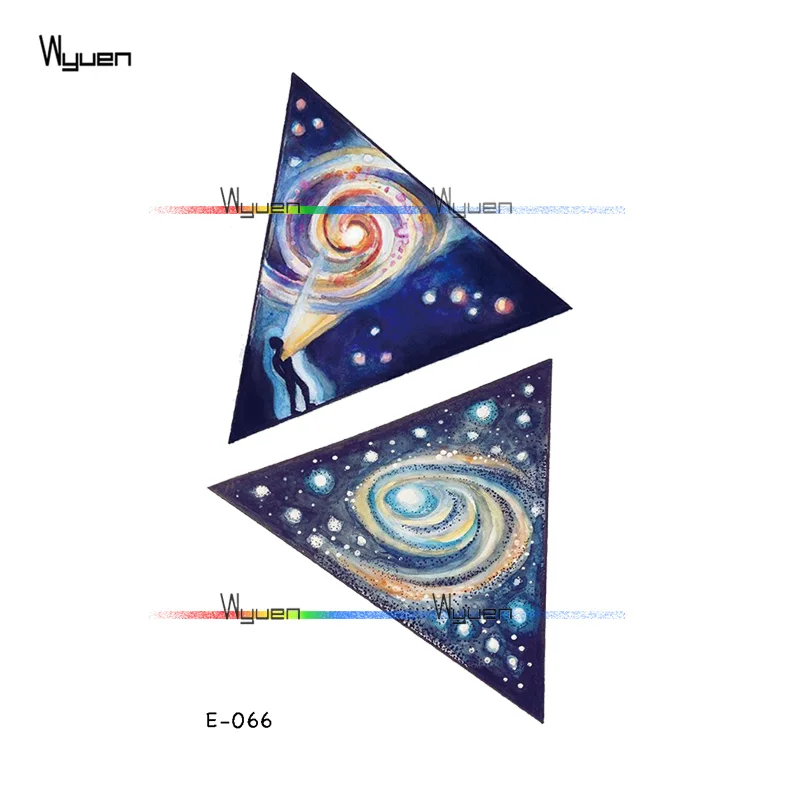 Временная татуировка Wyuen Universe водостойкая небула поддельные тату наклейки