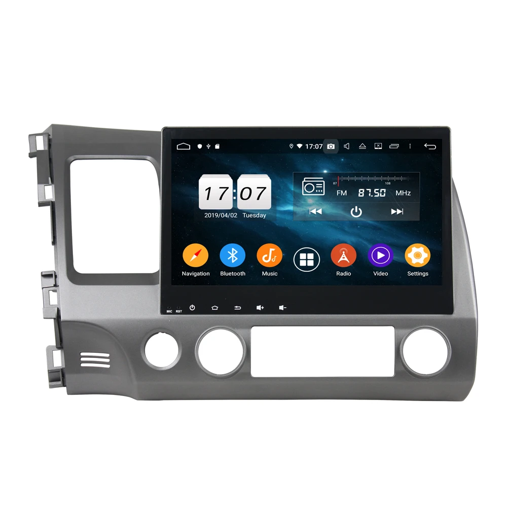 

10.1" Android 9.0 Car No DVD Player GPS Radio for Honda CIVIC 2006-2011 navigation multimedia stereo auto Headunit DSP 4G+64GB