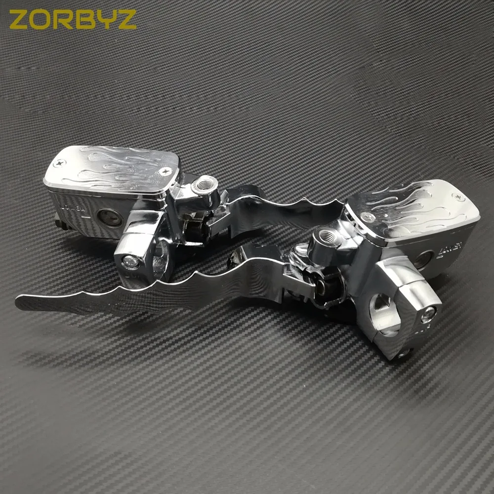 ZORBYZ мотоциклетные 25 мм хромированные резьбовые рычаги управления резервуаром