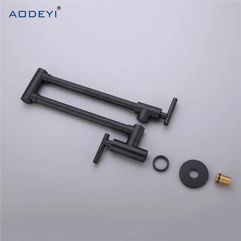 100% Твердый латунный горшок Наполнитель кран настенное крепление кухонный