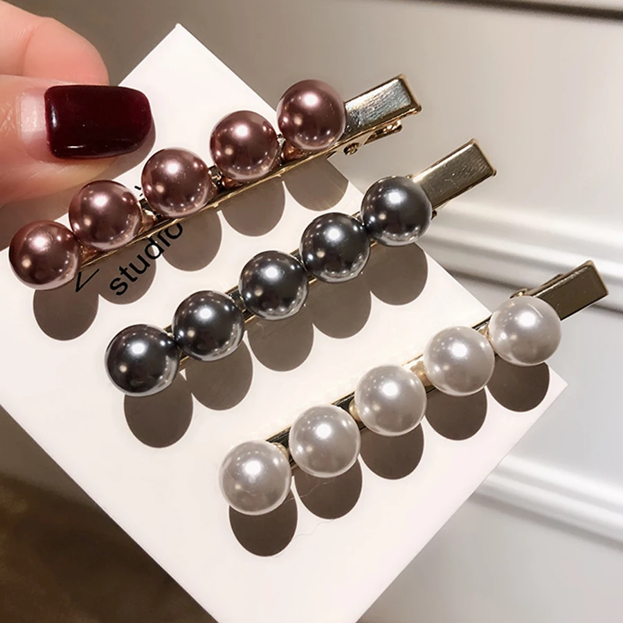 Модные Шпильки с жемчугом для девочек barrettes заколка волос зажим ювелирные
