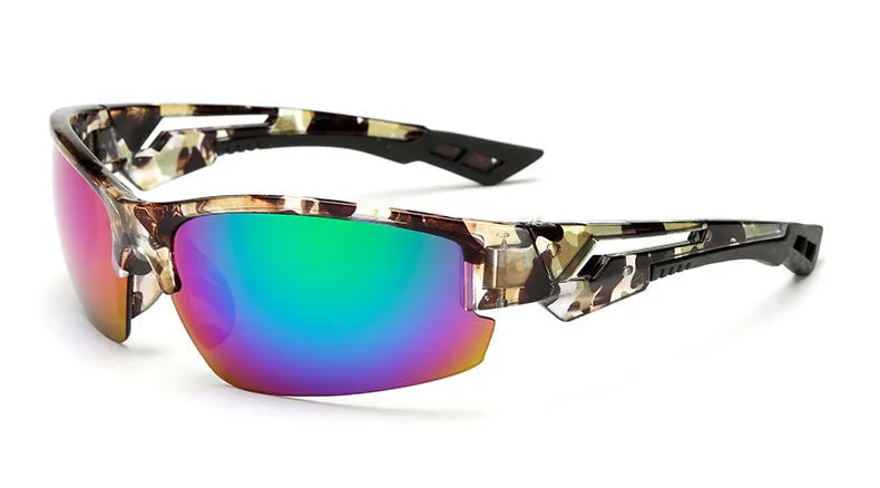 camouflage green Модные очки для рыбалки мужские велосипедные солнцезащитные очки на открытом воздухе очки для вождения УФ 400 защитные очки oculos de очки Lunettes - Цвет: camouflage green