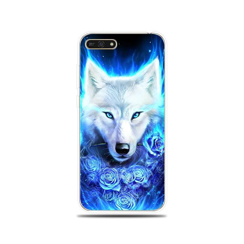 Wild Wolf Pattern Silicone Phone Case For Couqe Huawei Honor 5A 6X 7X Cover Funda 7A 7C 7S 8 9 Lite 10 Soft |