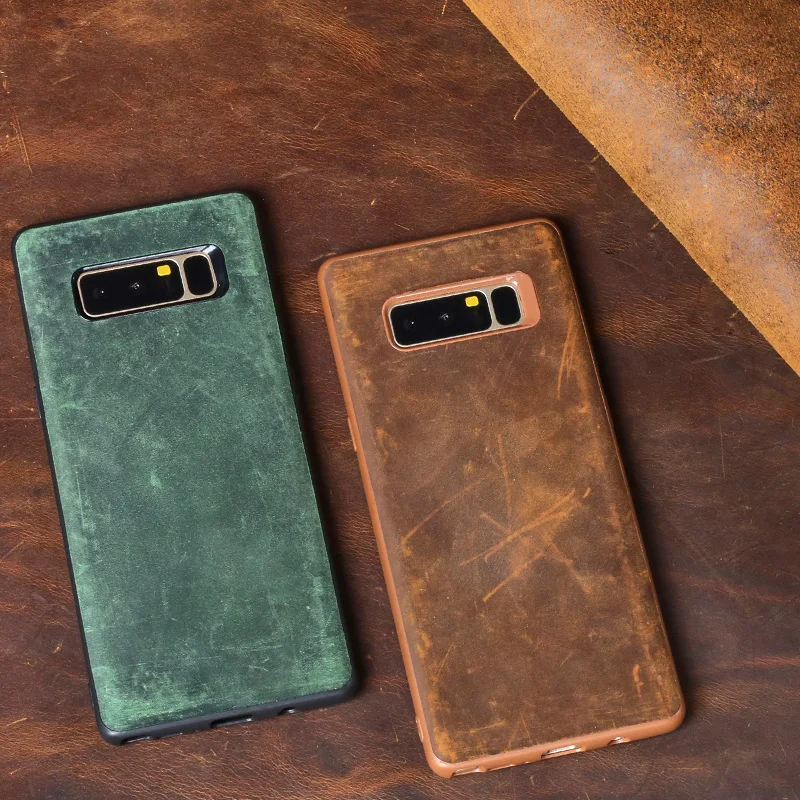 LANGSIDI Genuine Leather Phone case For Samsung Galaxy s10 Case Crazy Horse leather Back cover samsung plus covers | Мобильные