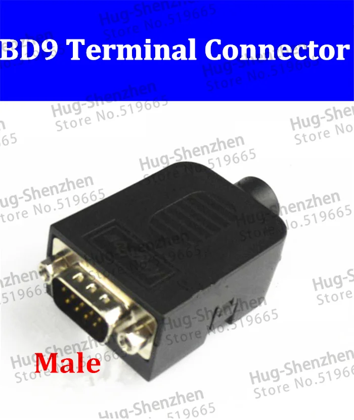 

25 шт./лот флейта DB9 штекер 9Pin черная крышка Тип гайки разрывные клеммы коннектор оболочка DIY вилки