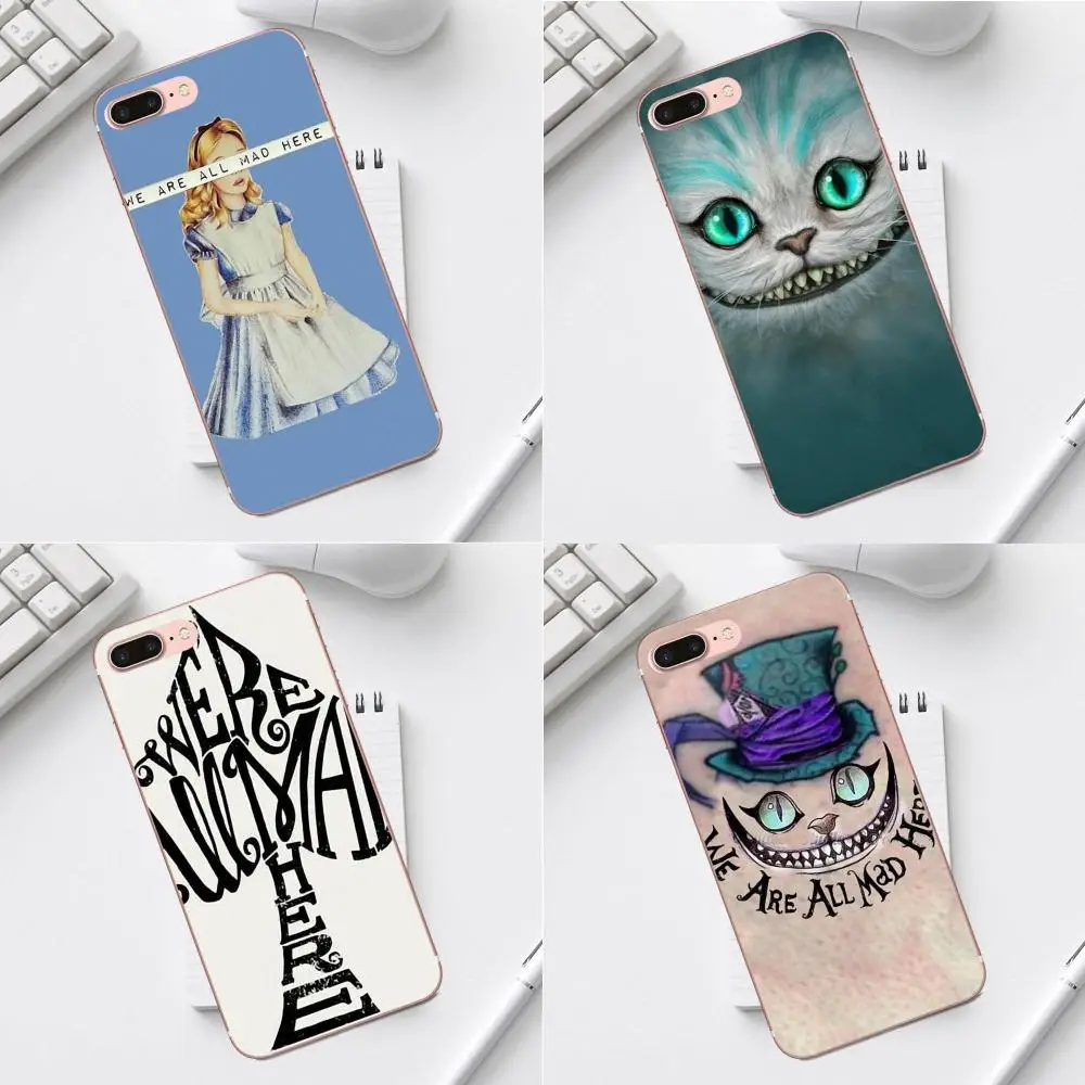 Qdowpz TPU Custom Design For iPhone 4 4S 5 5C SE 6 6S 7 8 Plus X XS Max XR Galaxy A3 A5 J1 J3 J5 J7 2017 We Are All Mad Here | Мобильные