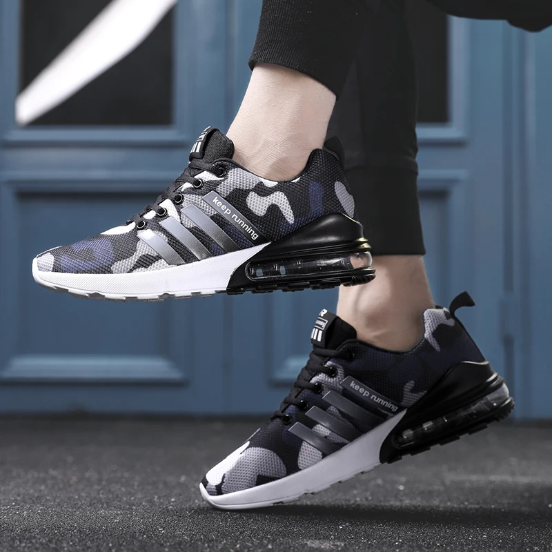 Мужская повседневная обувь фирменная дышащая на плоской подошве со шнуровкой 2018