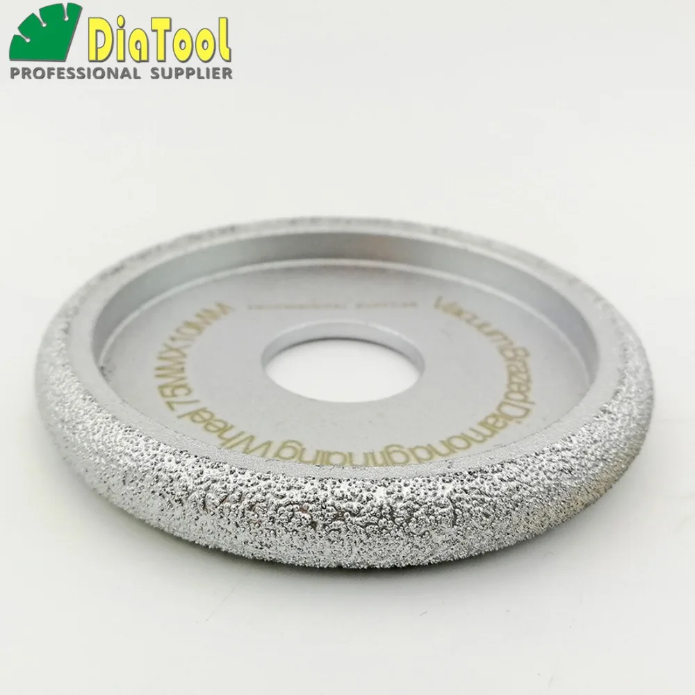DIATOOL Dia75mmx10mm Вакуумной Пайки Алмазные выпуклые колеса/профиль колеса для камня искусственный камень церемоний, стекла, бетона