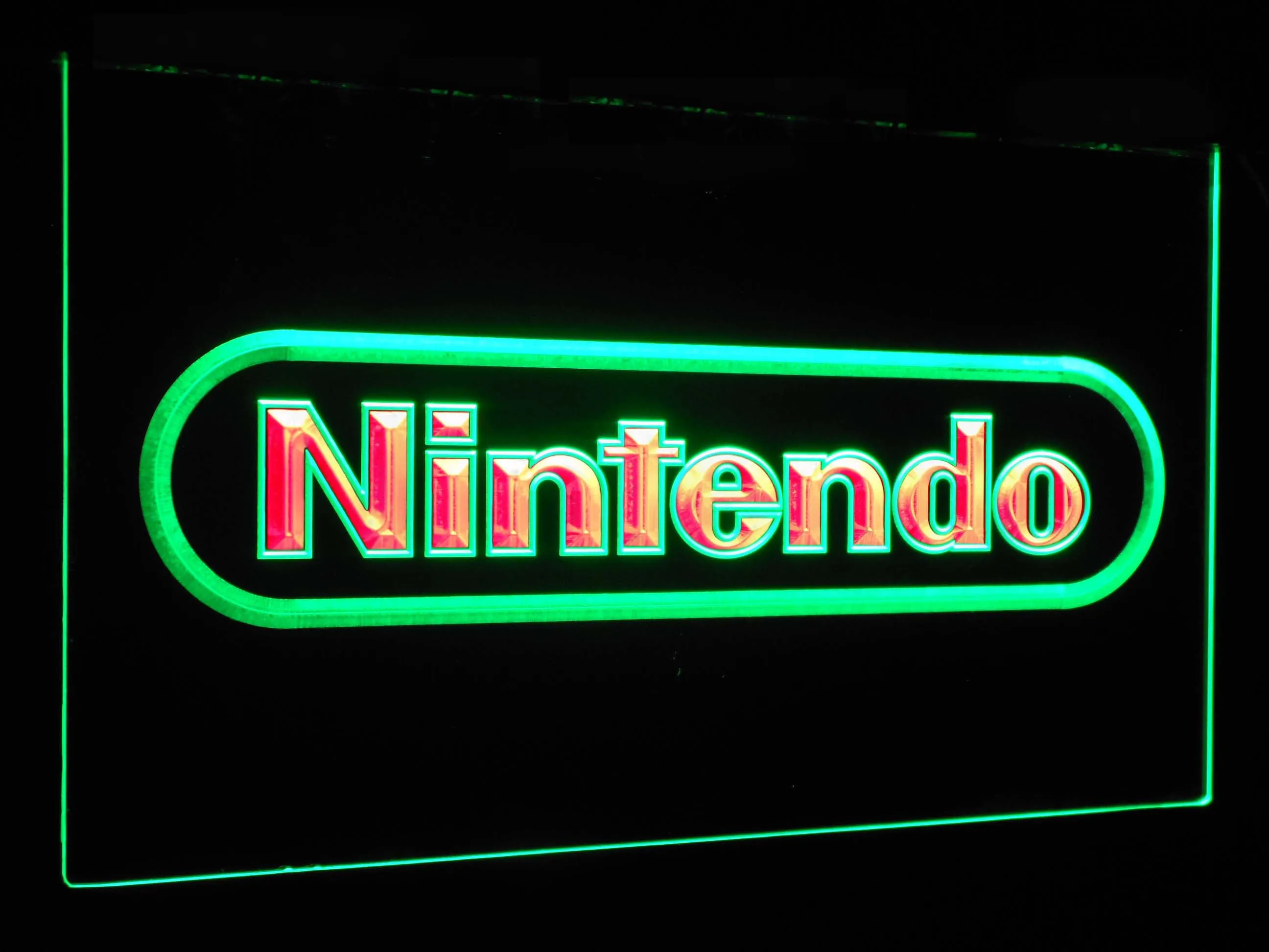 Green and Red Nintendo видео игровая комната бар украшения подарок двойной цвет светодиодный неоновый светильник вывески st6-e0021 - Цвет: Green and Red