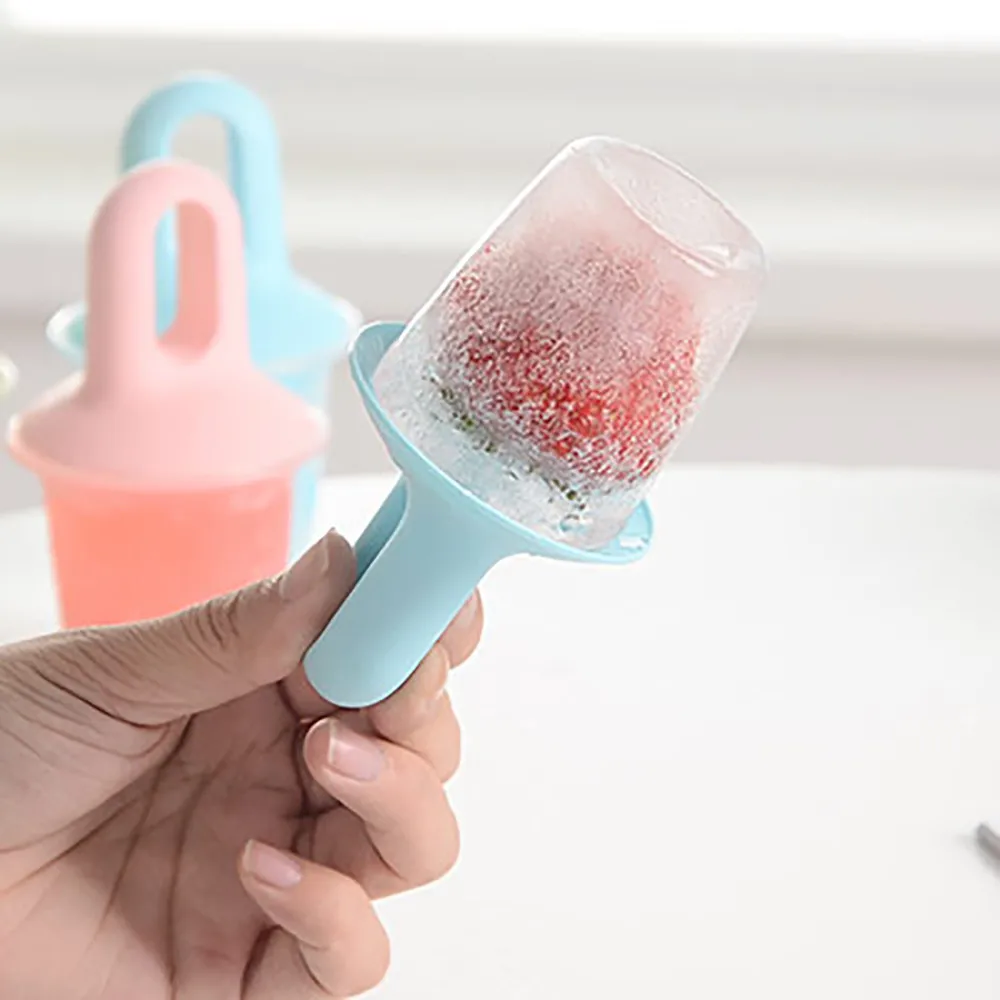 Портативная Пряжка для мороженого с крышкой DIY Форма на палочке многоразовая