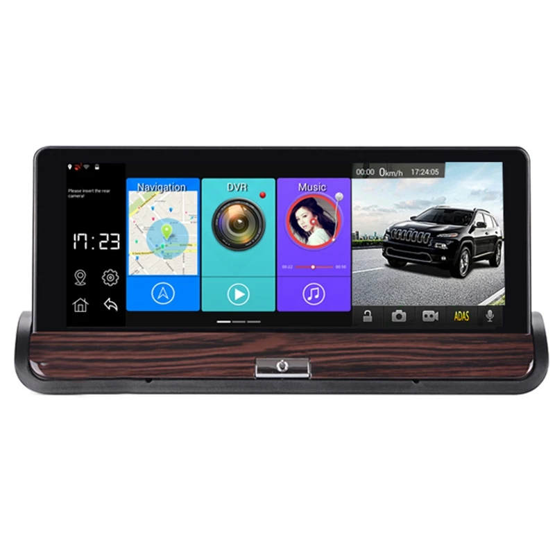 Full Hd Автомобильный видеорегистратор Gps Android 7 дюймов пресс Двойная камера Wifi авто