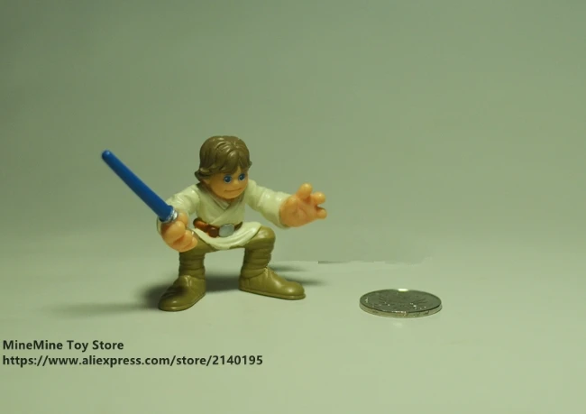 DISNEY Звездные войны Люк Скайуокер 4 см фигурку модель осанки коллекция украшений