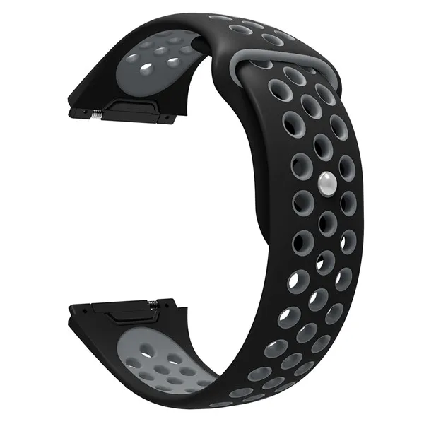 Black gray Легкие вентилируемые силиконовые спортивные часы Браслет для Fitbit Ionic Смарт часы Регулируемый сменный Браслет аксессуар - Цвет: Black gray