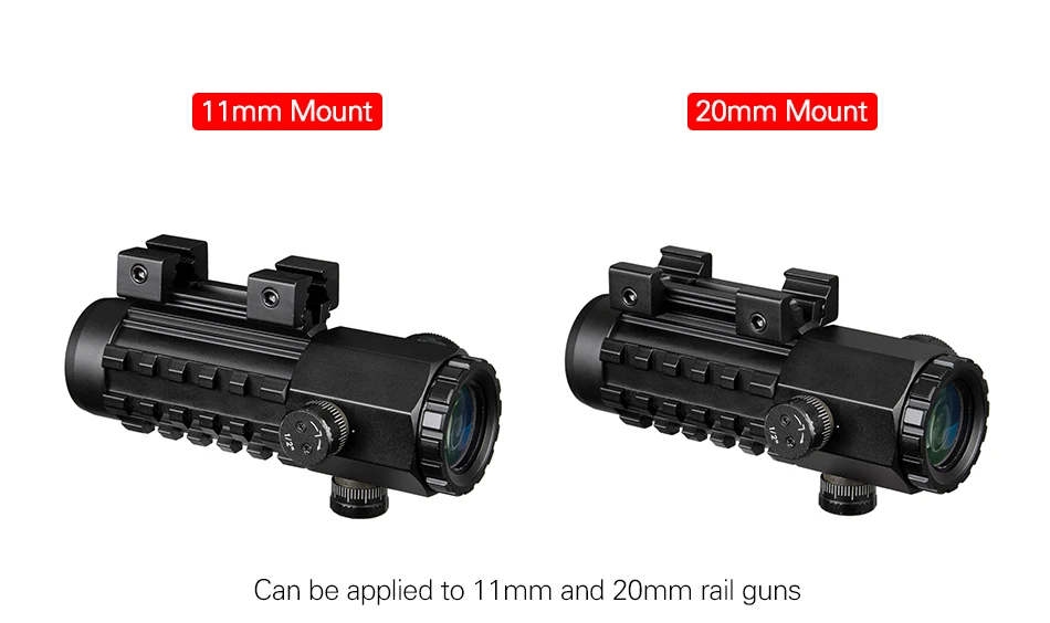Тактическая охотничья оптика 3X28 зеленый Red Dot Крест прицел Универсальный 11/20 мм рельс прицелы
