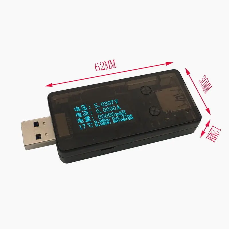 5 bit USB 3.0 OLED display Charger detector voltmeter ammeter power capacity voltage current battery tester QC 2.0 | Электроника