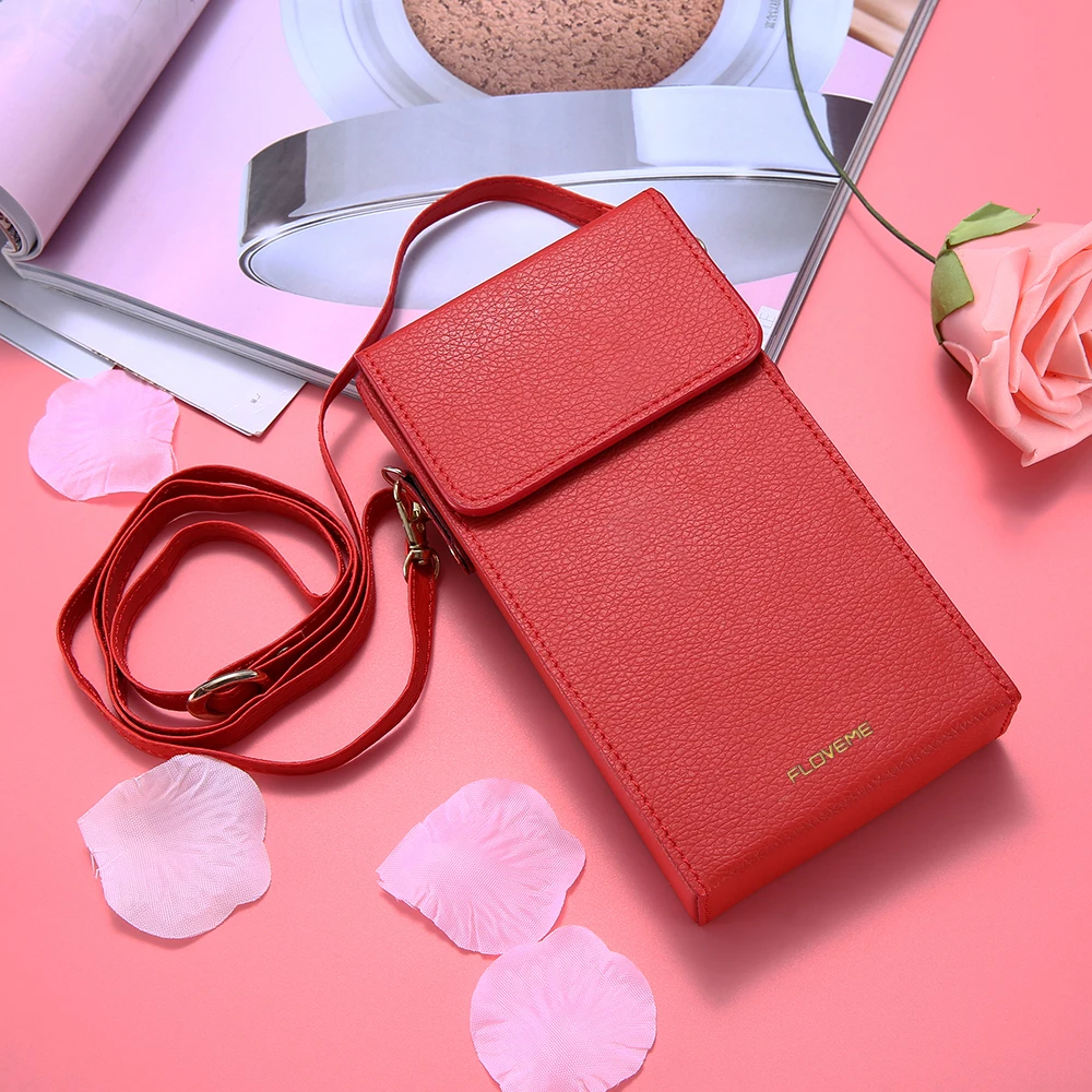 FLOVEME 6 сумка из искусственной кожи на плечо для телефона кошелек универсальная