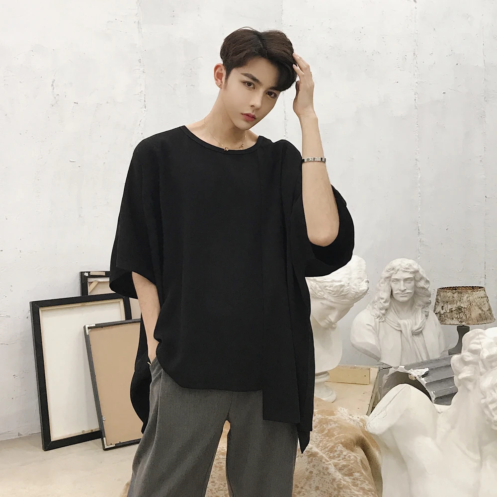 Мужская Асимметричная футболка с коротким рукавом лето 2018|personalized t-shirt|fashion