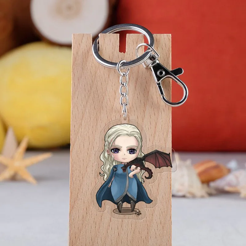 H05 Игра престолов Джон снежный дракон акриловый брелок Старк Песнь Льда и Огня Таргариен семья кулон - Цвет: H05