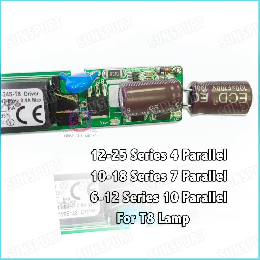 5Pcs CE PFC No Flicker 25W AC85-277V LED Driver 12-24x1W 300MA DC35-82V Constant Current Power For T8 Lamp Free Shipping | Освещение