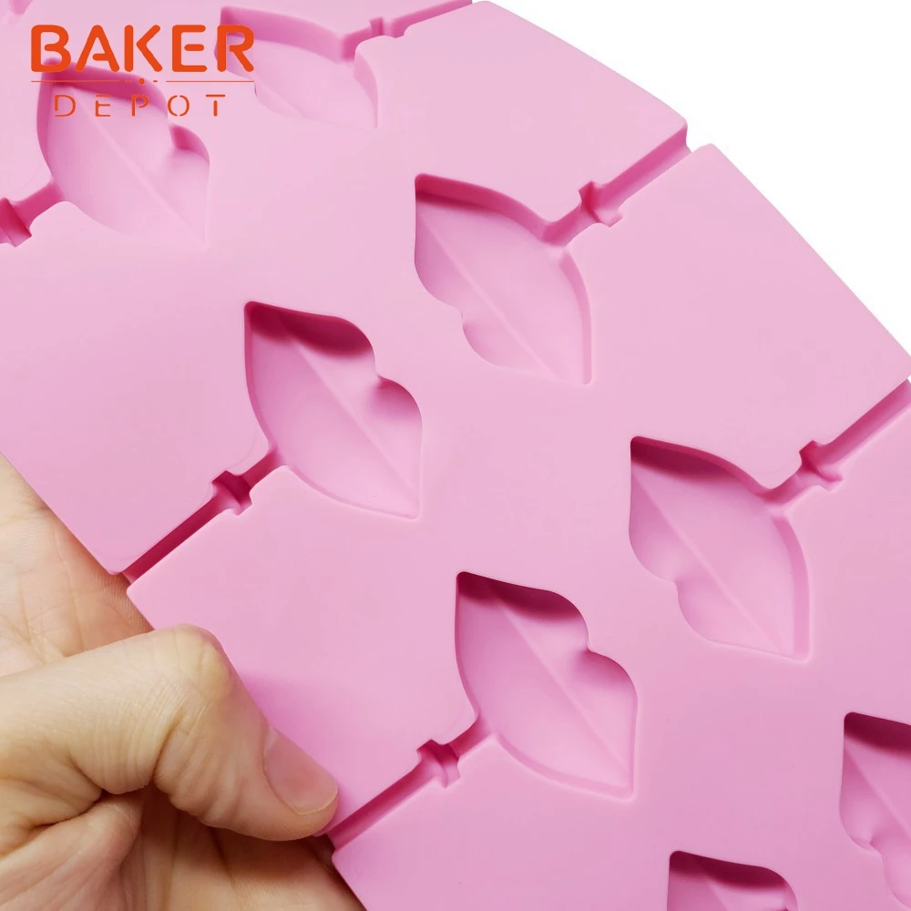 BAKER DEPOT силиконовая форма для леденцов форма губ конфеты Мармеладные форма для торта украшение печенья форма для печенья шоколадный лед инструмент 10 отверстий