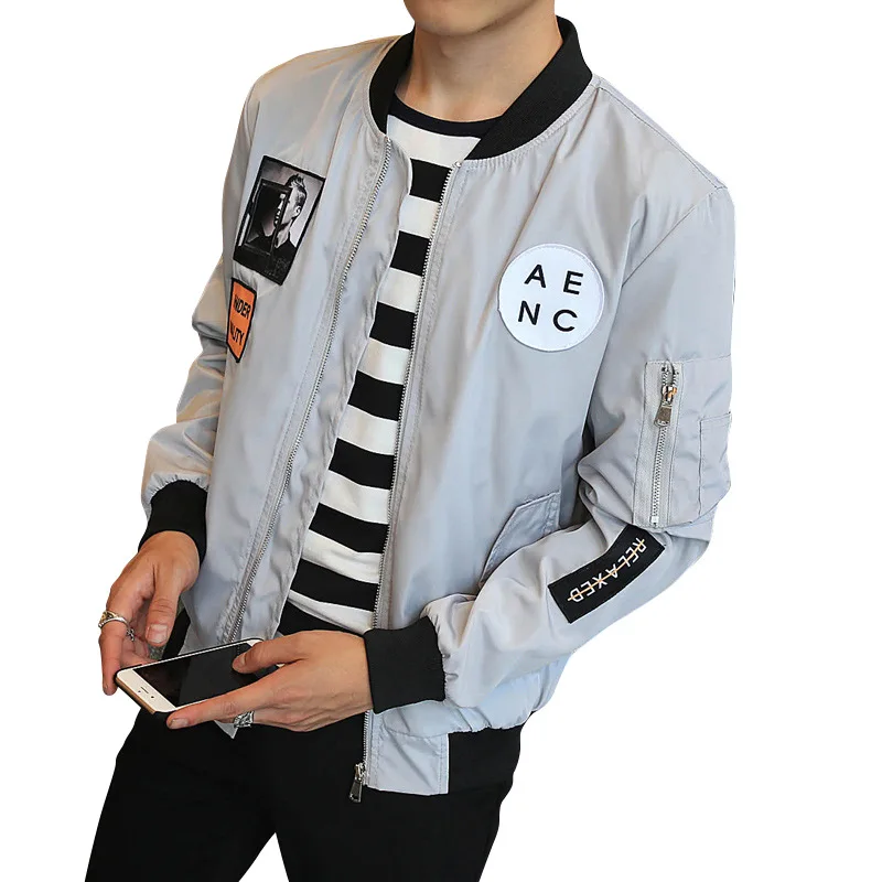 Мужская облегающая куртка FALIZA черная бомбер в стиле хип хоп большие размеры 4XL JK