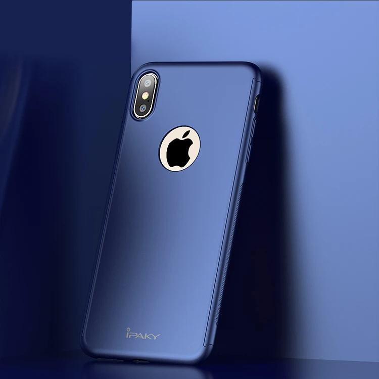 IPaky для iphone XR чехол ультра тонкий 360 Полный корпус+ Закаленное стекло протектор экрана для apple iphone XS MAX X XR 10 чехлы